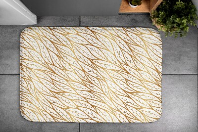 Badezimmer teppich Goldenes Blättermuster