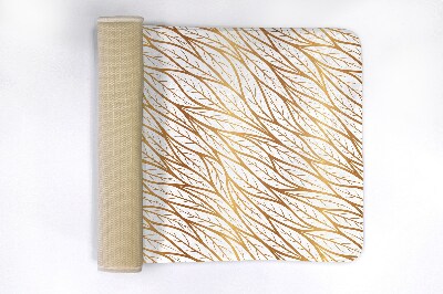 Badezimmer teppich Goldenes Blättermuster