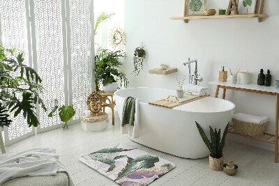 Badezimmer teppich Blätter
