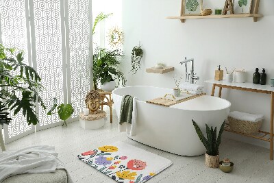 Badezimmer teppich Blumen