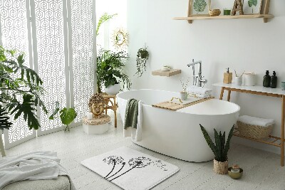 Badezimmer teppich Löwenzahnblüten