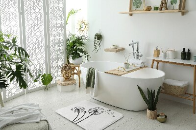 Badezimmer teppich Löwenzahnblüten