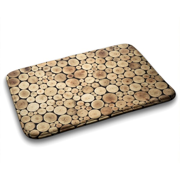 Teppich badezimmer Holzstämme