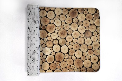 Teppich badezimmer Holzstämme