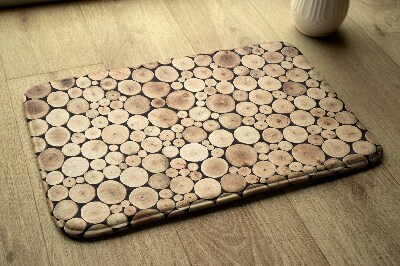 Teppich badezimmer Holzstämme