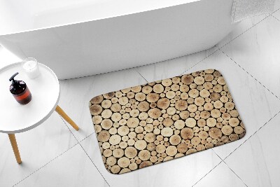 Teppich badezimmer Holzstämme