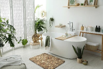 Teppich badezimmer Holzstämme