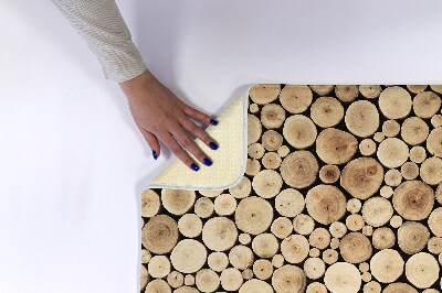 Teppich badezimmer Holzstämme