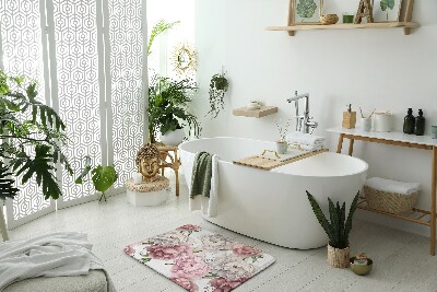 Badezimmer teppich Blumen