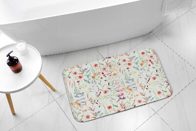 Teppich badezimmer Pflanzenblüten Muster