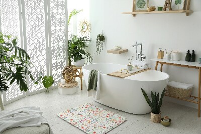 Teppich badezimmer Pflanzenblüten Muster