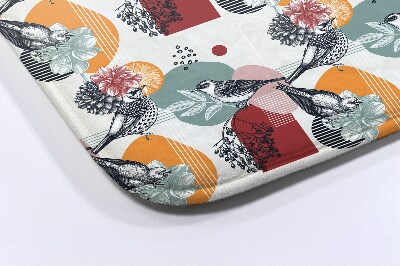Badematte Vögel Blumenmuster
