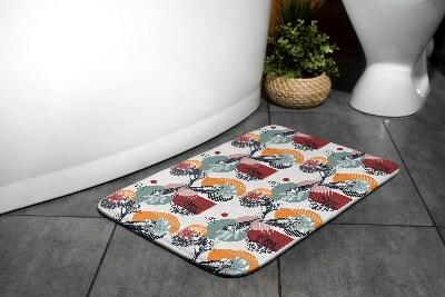 Badematte Vögel Blumenmuster