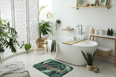 Badematte Tropenblätter