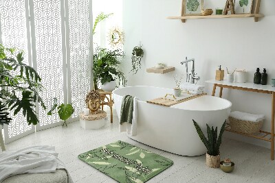 Badezimmer teppich Aquarellblätter