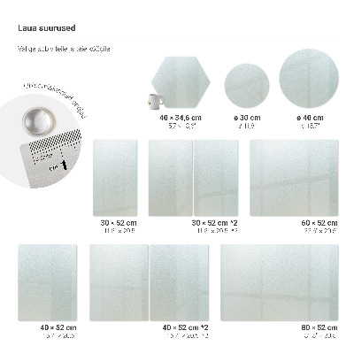 Glasschneidebrett Doppelt halbtransparent