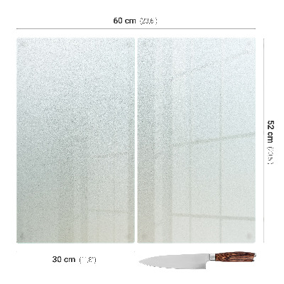 Glasschneidebrett Doppelt halbtransparent