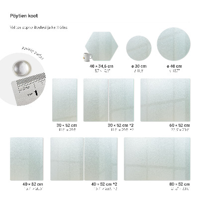 Glas schneidebrett Rechteckig halbtransparent