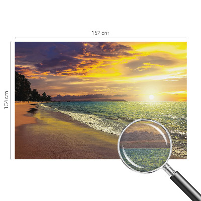 Vlies-Fototapete mit Motiv eines Strandes bei Sonnenuntergang
