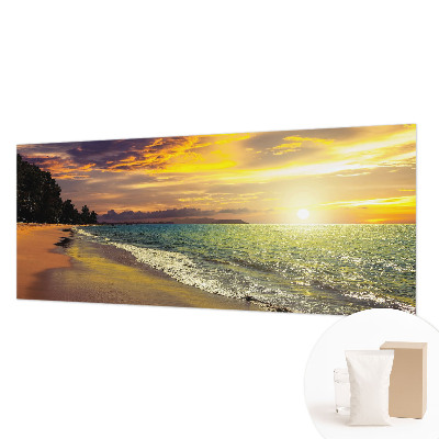 Vlies-Fototapete mit Motiv eines Strandes bei Sonnenuntergang