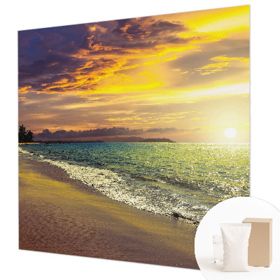 Vlies-Fototapete mit Motiv eines Strandes bei Sonnenuntergang
