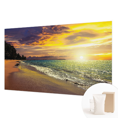 Vlies-Fototapete mit Motiv eines Strandes bei Sonnenuntergang