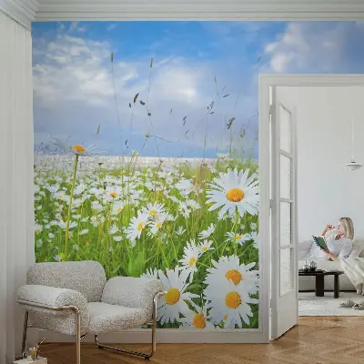 Wandtapete mit Motiv einer Sommerwiese