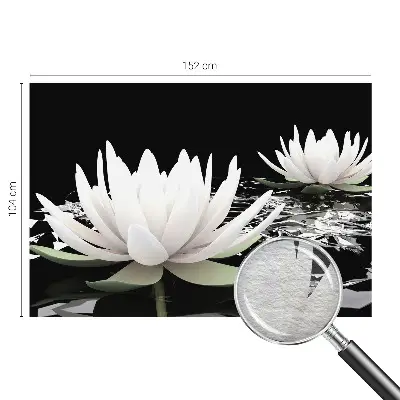Vlies-Fototapete fürs Schlafzimmer mit Motiv aus Wasserblumen