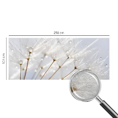 Dekorative Wand-Fototapete mit rosafarbenem Löwenzahnmotiv