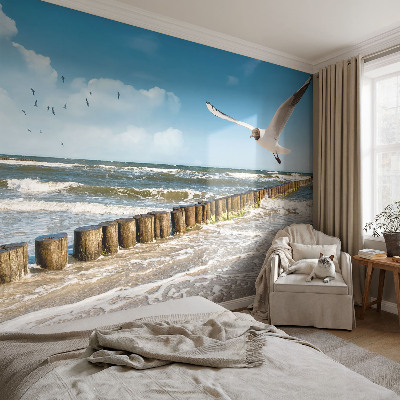 Wandtapete mit Motiv einer Küstenlandschaft