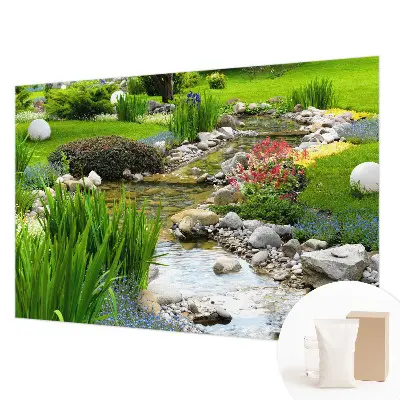Vlies-Fototapete mit idyllischem Gartenmotiv