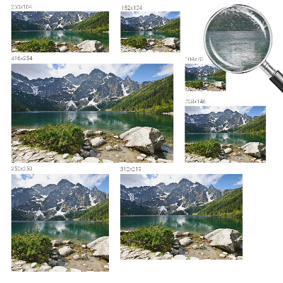 Fototapete fürs Wohnzimmer mit Motiv eines Bergsees