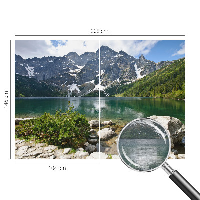 Fototapete fürs Wohnzimmer mit Motiv eines Bergsees