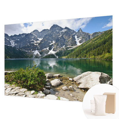 Fototapete fürs Wohnzimmer mit Motiv eines Bergsees