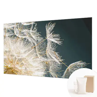 Fototapete fürs Schlafzimmer mit dem Motiv „Löwenzahn der Leichtigkeit“