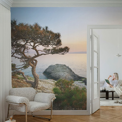 Vlies-Fototapete fürs Wohnzimmer mit friedlicher Naturszenerie