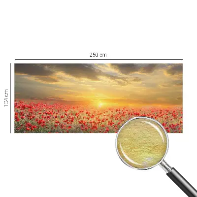 Vlies-Fototapete fürs Schlafzimmer mit Mohnfeld-Motiv