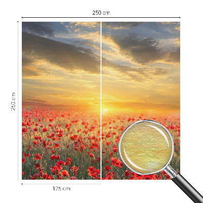 Vlies-Fototapete fürs Schlafzimmer Mohnfeld