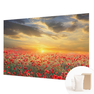 Vlies-Fototapete fürs Schlafzimmer Mohnfeld