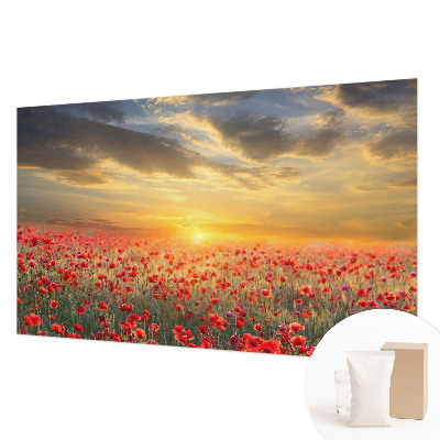 Vlies-Fototapete fürs Schlafzimmer Mohnfeld