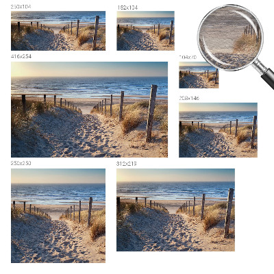 Moderne Vlies-Fototapete mit Motiv eines Strandwegs