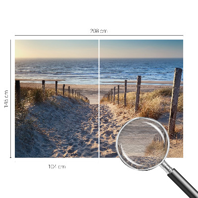 Moderne Vlies-Fototapete mit Motiv eines Strandwegs