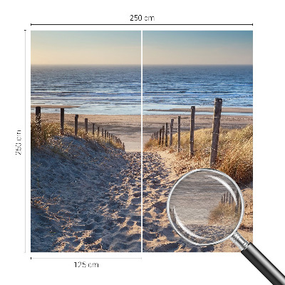 Moderne Vlies-Fototapete mit Motiv eines Strandwegs