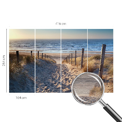 Moderne Vlies-Fototapete mit Motiv eines Strandwegs