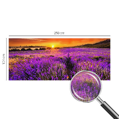 Vlies-Fototapete fürs Wohnzimmer mit Motiv eines Lavendel-Sonnenuntergangs