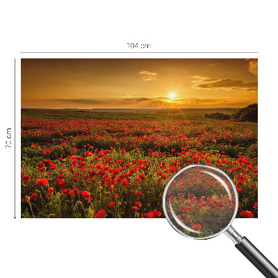 Fototapete nach Maß Mohnfeld