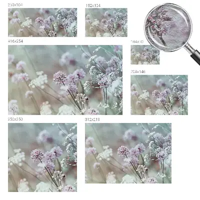 Fototapete fürs Kinderzimmer mit Motiv Wildblumen