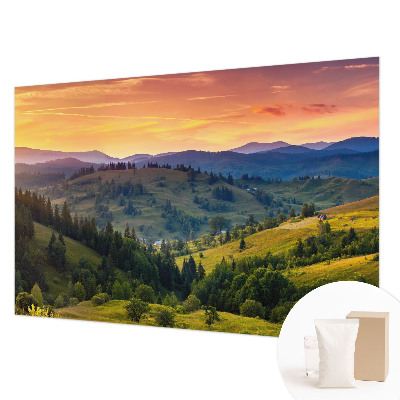 Vlies-Fototapete fürs Wohnzimmer mit einem Motiv einer Berglandschaft
