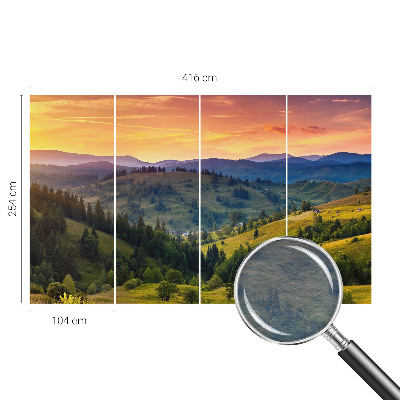 Vlies-Fototapete fürs Wohnzimmer mit einem Motiv einer Berglandschaft