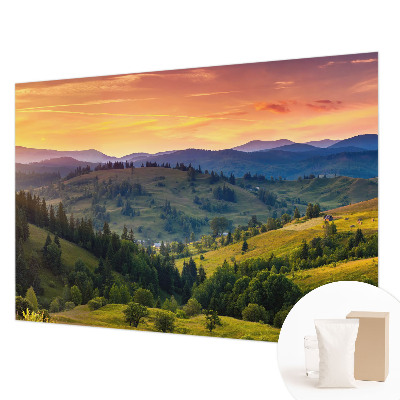 Vlies-Fototapete fürs Wohnzimmer mit einem Motiv einer Berglandschaft
